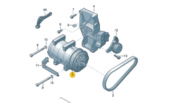 Compresseur De Climat Avec Embrayage Electro Denso Ajm,Atj