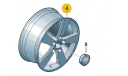 Jante Alu Argent Brillant 6,5jx16h2 Et50 5/112