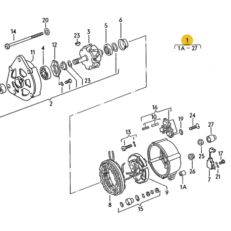 Alternateur Triphase 90a