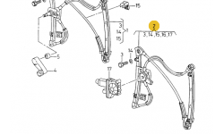 Leve Vitre Avec Moteur Gauche 2 Pts 12 Poles