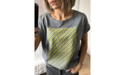 Tshirt Gris Sérigraphié